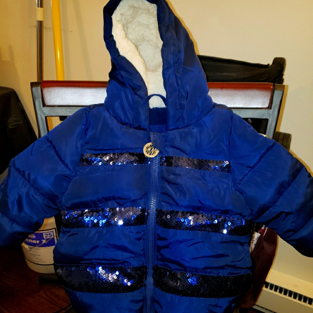 Dkny blue baby girl 12 months coat